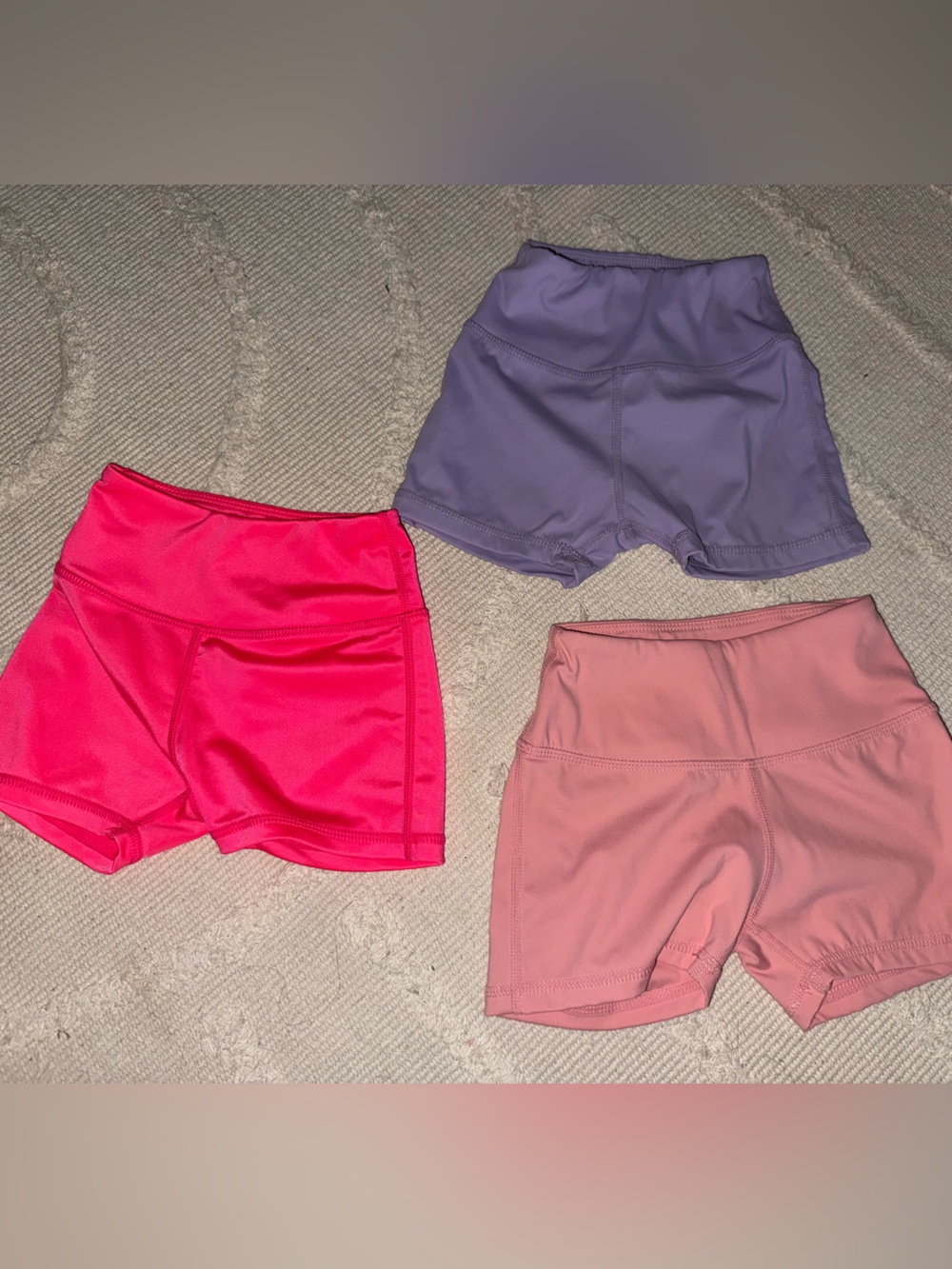 High-Waist Women’s Active Shorts‎ - Hot Pink, Blush Pink & Lavender